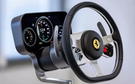 Ferrari Luce EV Interior Tech in Glass and Aluminum