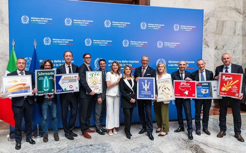 A special stamp to celebrate the centenary of the Maserati Trident