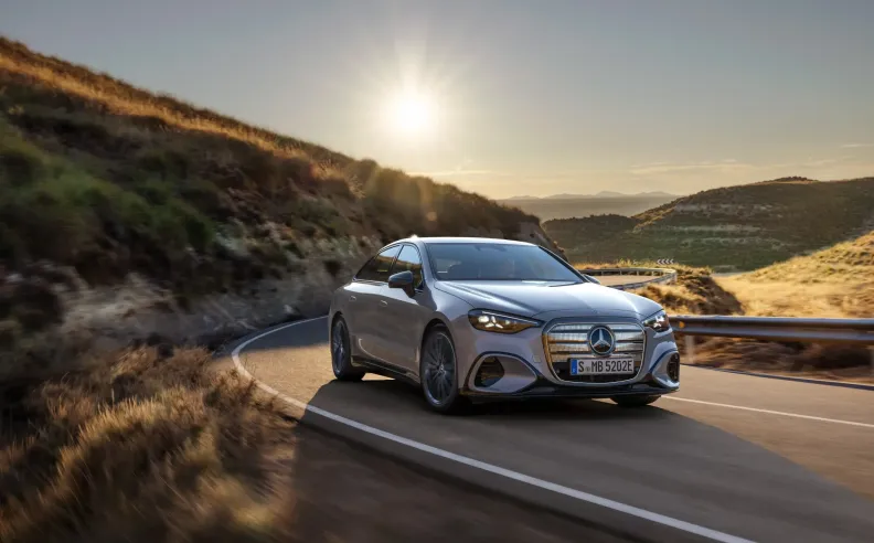 A long range electric C Class with a bold new face