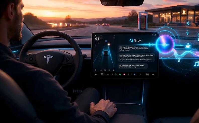 Tesla Introduces the AI companion Grok to its vehicles in the UAE