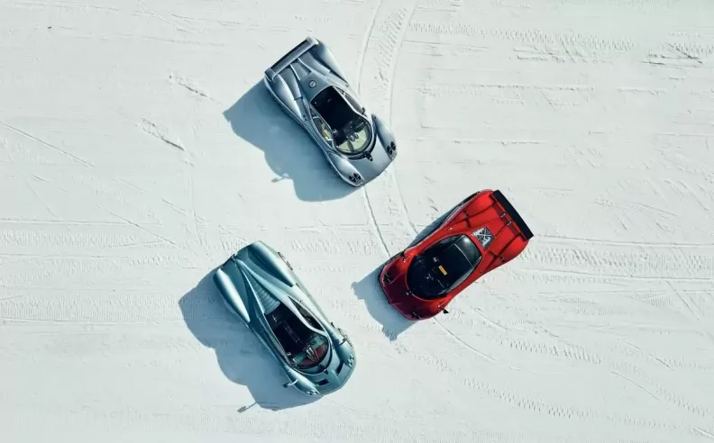 On display, the Pagani Utopia and the Zonda F