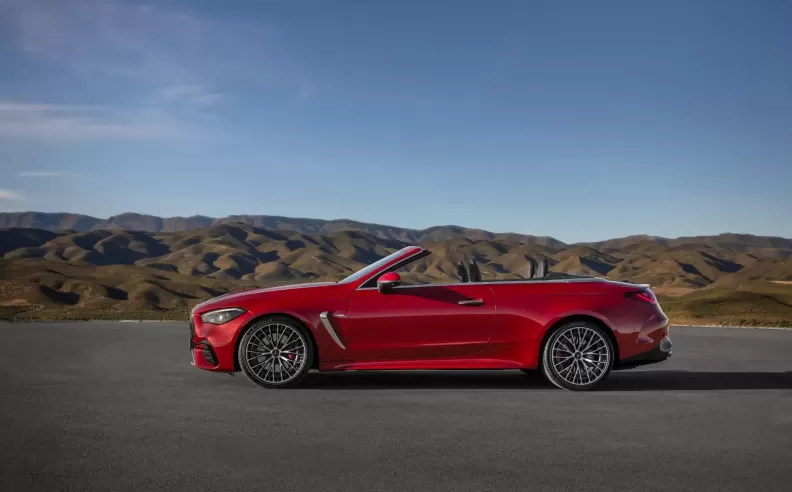 Exterior design with wide, flared front and rear wheel arches