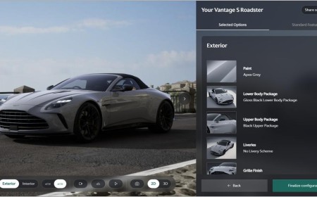 أستون مارتن تكشف عن التحديث الجديد لأداة تحديد مواصفات السيارة عبر الإنترنت
