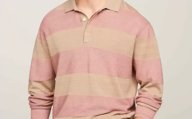 Striped Rugby Shirt with a Relaxed Fit