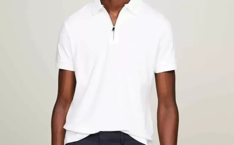 Slim Fit Shirt with Zipper Closure