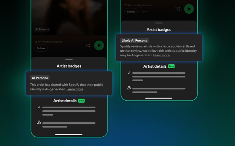 Spotify Introduces AI Persona Badges