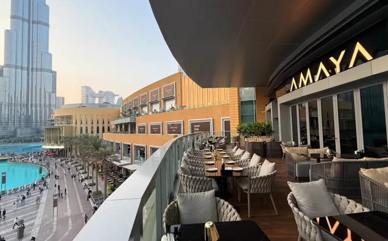 AMAYA Dubai Mall.. عشاء مع إطلالة على قلب دبي