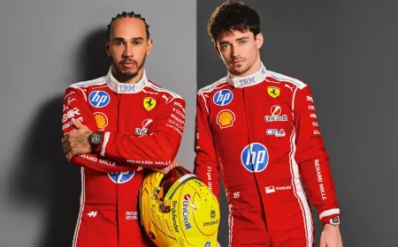 خوذات Ferrari لعشاق Formula 1.. قطع نادرة بتوقيع Charles Leclerc