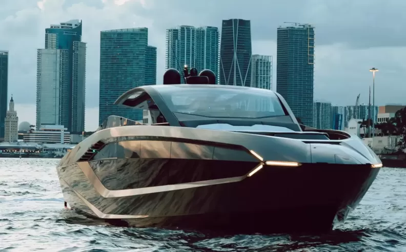 Tecnomar for Lamborghini 63 Dazzles at Abu Dhabi International Boat Show