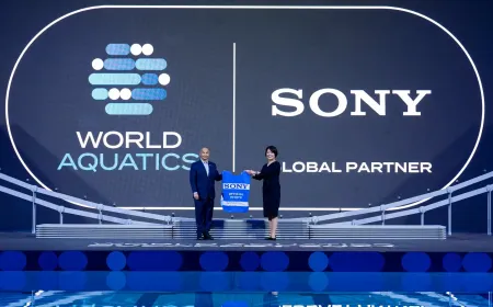 شراكة عالمية تجمع سوني والاتحاد الدولي للالعاب المائية
