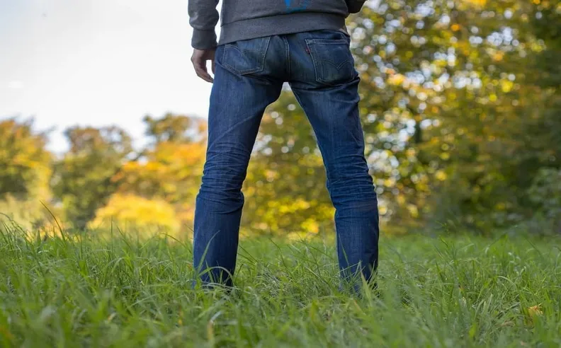 Tapered jeans to add shape
