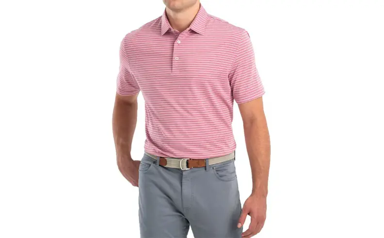 The Barrett Striped Prep-Formance Polo by Johnnie-O