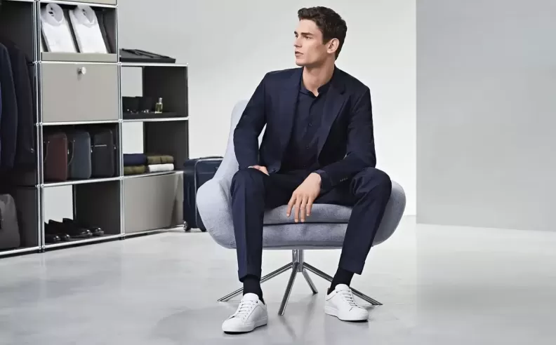 Sneakers with a Suit: A Modern Statement