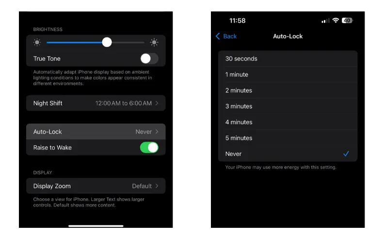 Keeping the Screen Awake When Needed