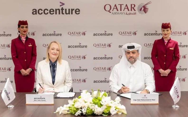 الخطوط الجوية القطرية وشركة اكسنتشر تستهلان شراكة مدعومة بالذكاء الاصطناعي لإرساء معايير جديدة للتميز في الطيران