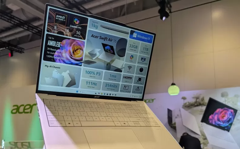Acer Swift Air 16 Ultra Light 16in Laptop Weighs Just 990g
