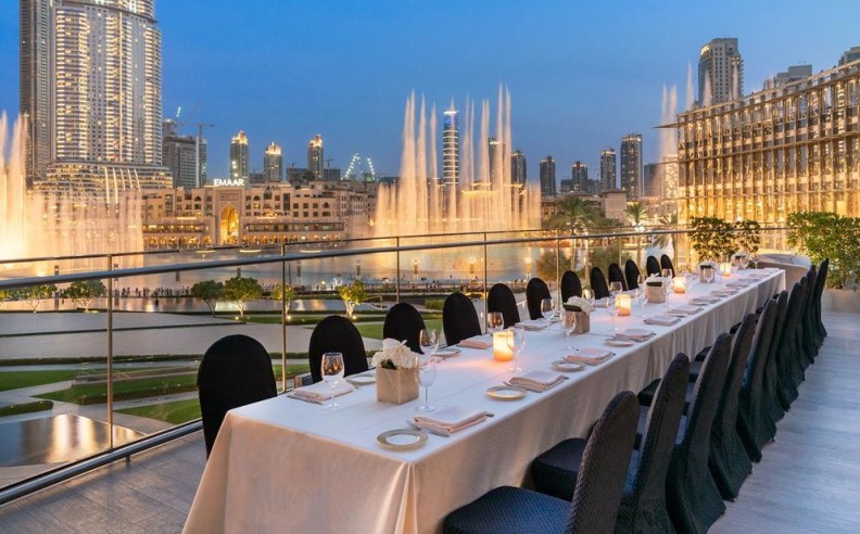 Dine to the Dance of the Dubai Fountain Show from Armani Hotel Dubai’s Signature Restaurants