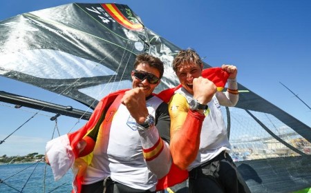 OMEGA Ambassadors Diego Botin and Florian Trittel Win 49er World Championship