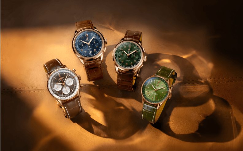 رسائل التهنئة بالموسم برونق الذهب: تشكيلة بريتلينغ المحدودة لموسم الأعياد