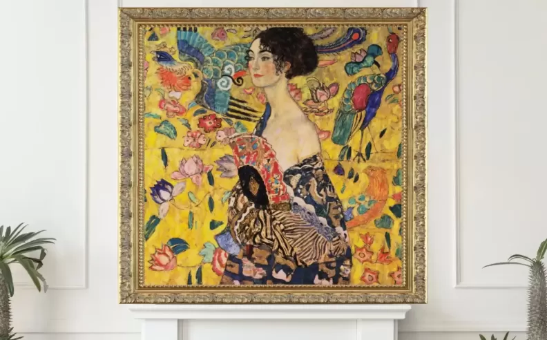Gustav Klimt’s “Dame mit Fächer”