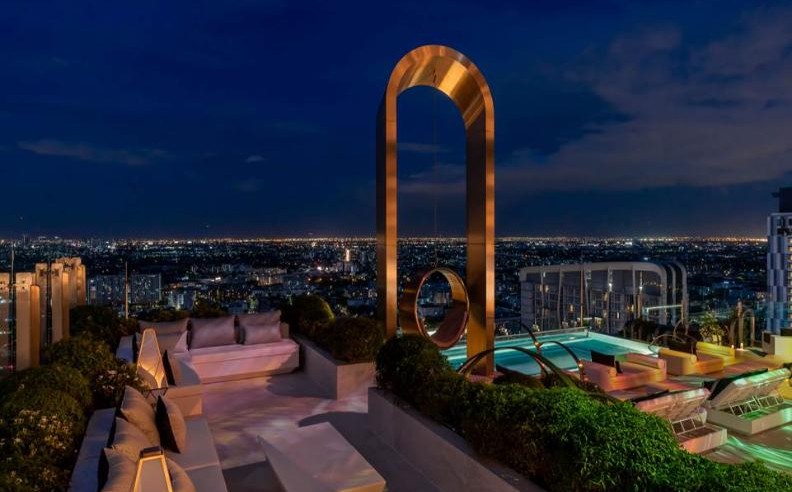 Bangkok Rooftop Bar with Transparent Infinity Pool Commands 34th Floor