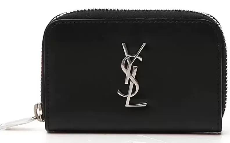 Saint Laurent Logo Plaque Zipped Purse